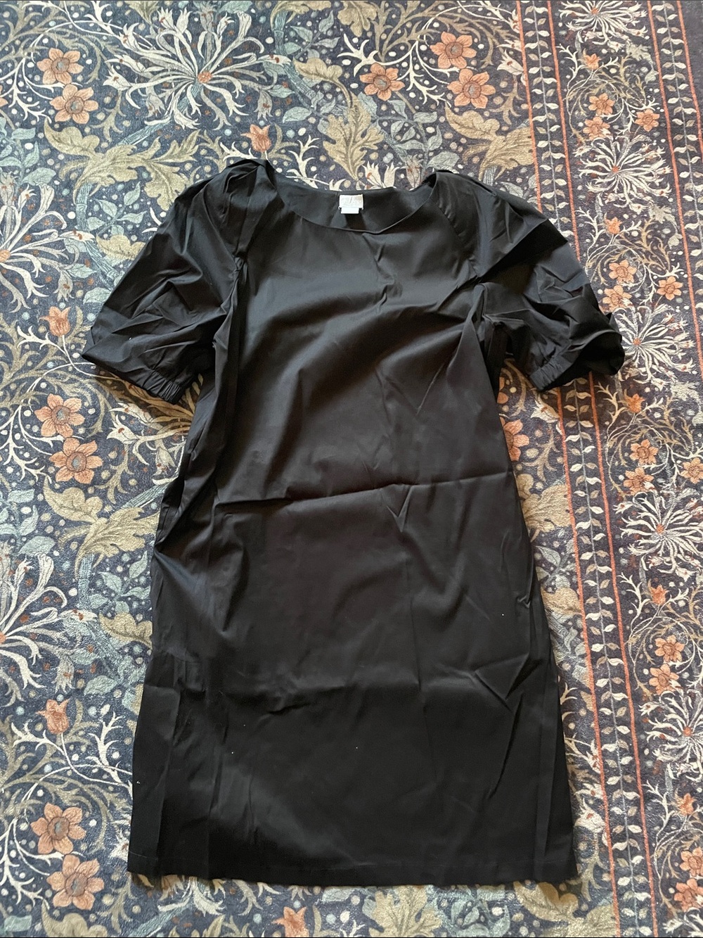 Chico's Black Short-Sleeve Midi Dress